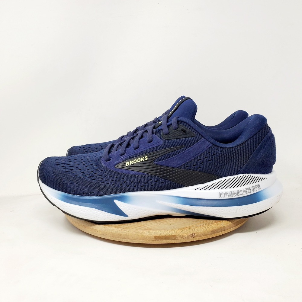 Brooks Adrenaline 24 GTS Running Shoes Mens 9 Blue Lace Up Gym Sneaker